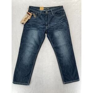 Vintage Regal Wear Jeans Mens‎ 36x30 Relaxed Straight Blue Denim Embroidered Y2K